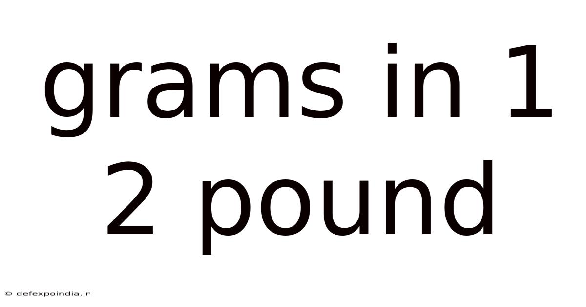 Grams In 1 2 Pound