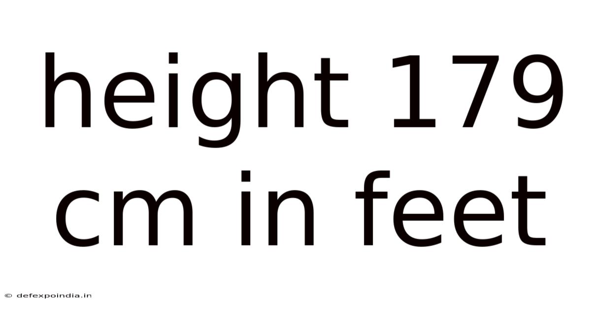 Height 179 Cm In Feet