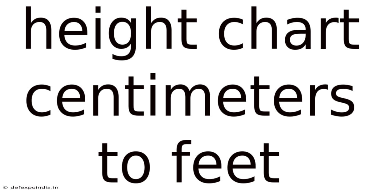 Height Chart Centimeters To Feet