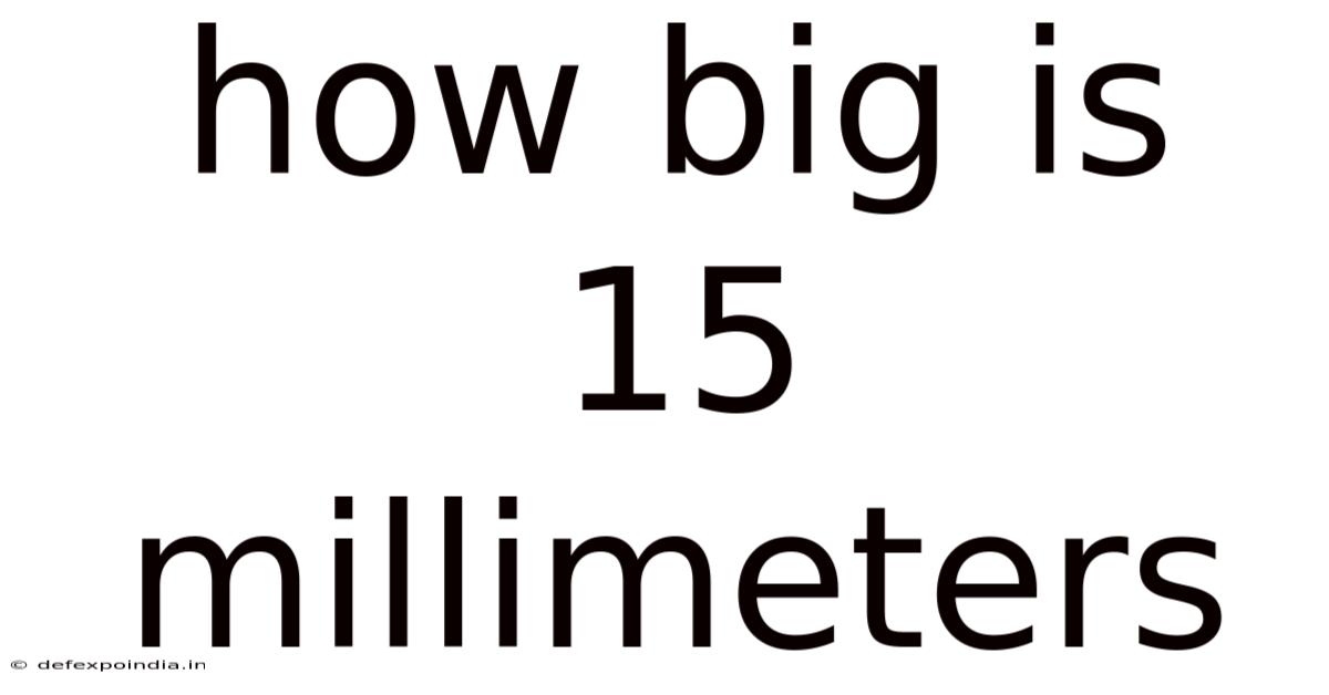 How Big Is 15 Millimeters