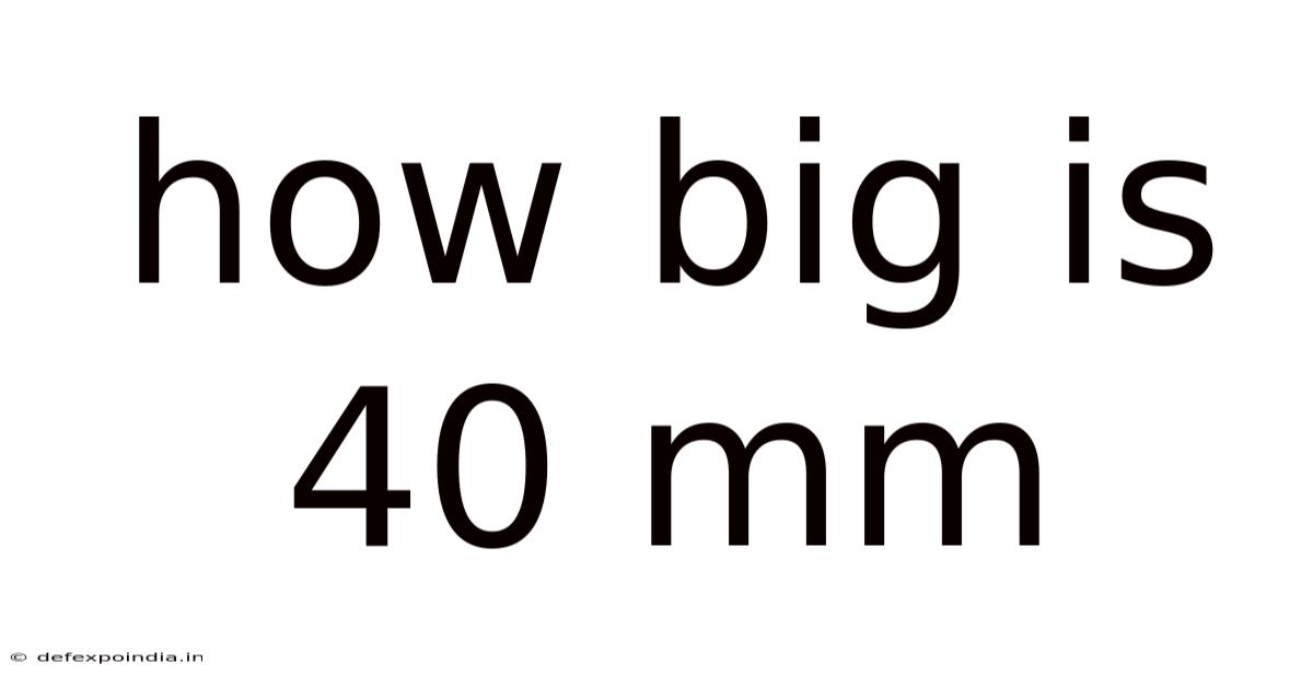 How Big Is 40 Mm