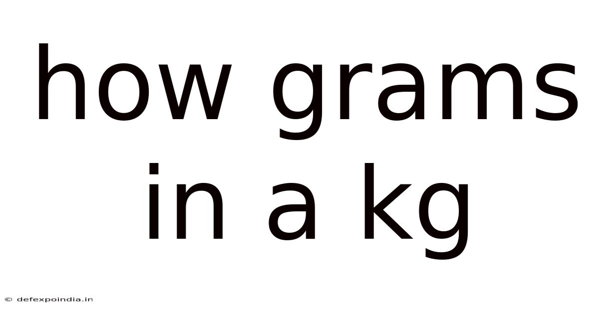 How Grams In A Kg