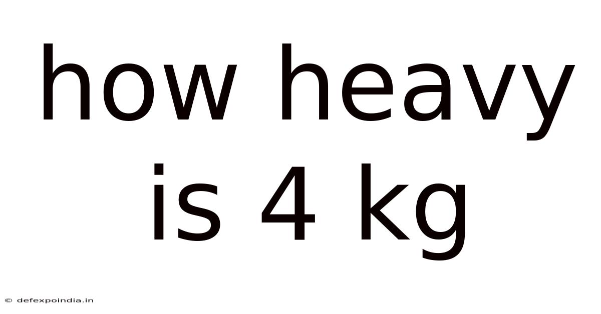 How Heavy Is 4 Kg