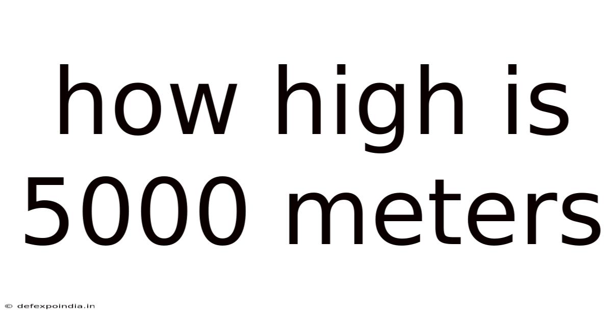 How High Is 5000 Meters