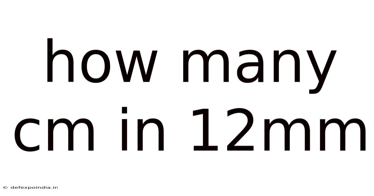How Many Cm In 12mm