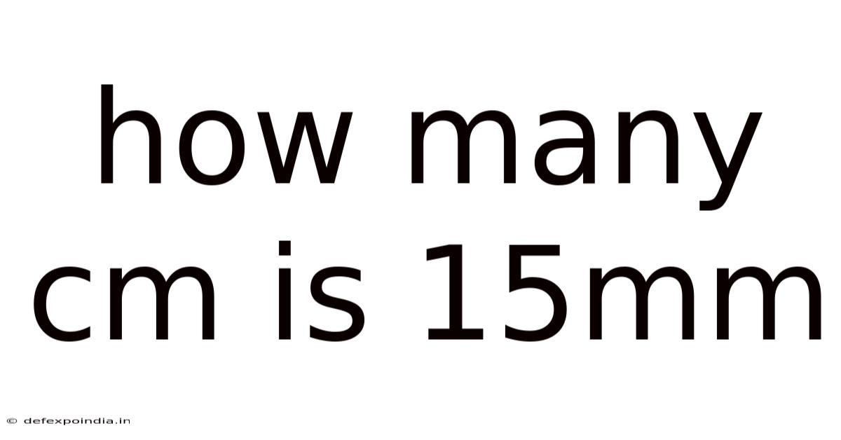 How Many Cm Is 15mm