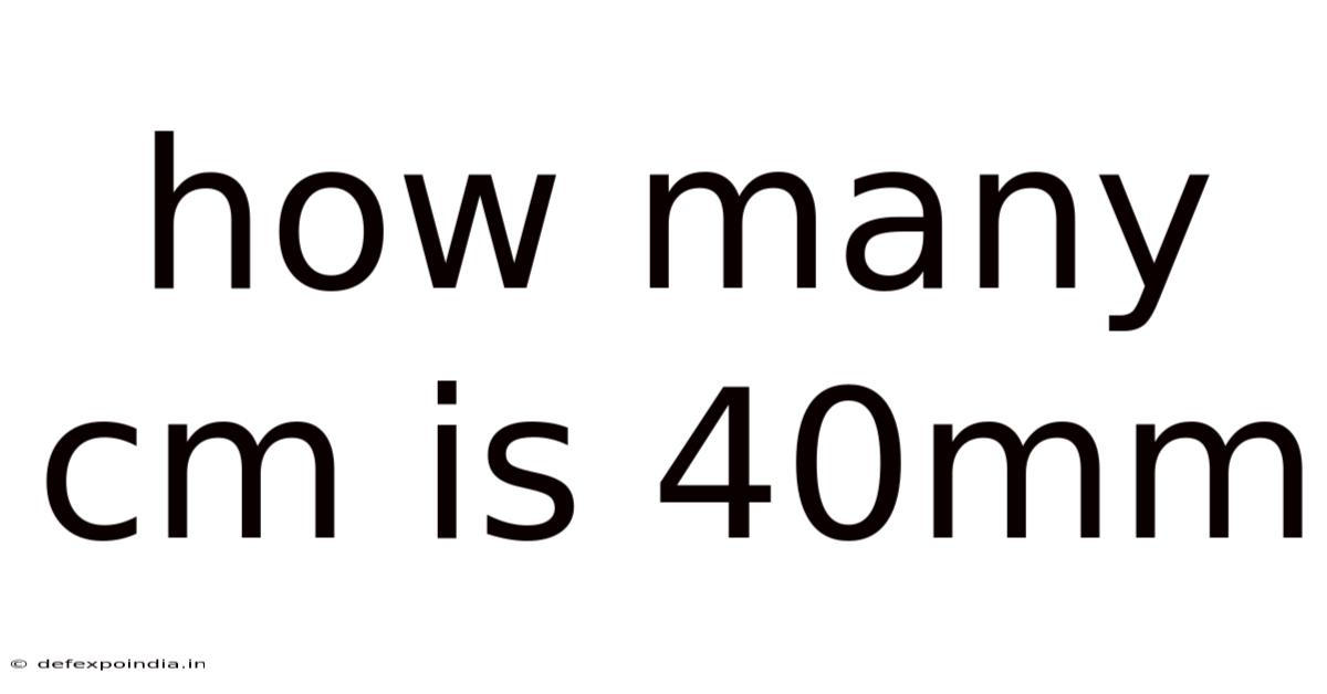How Many Cm Is 40mm