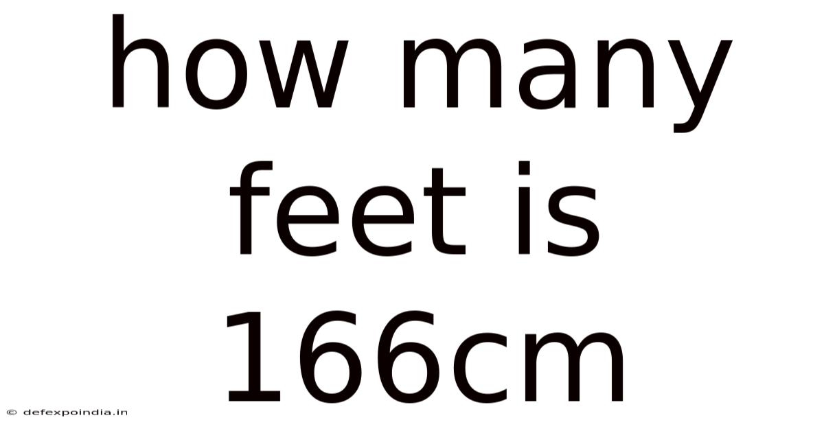 How Many Feet Is 166cm