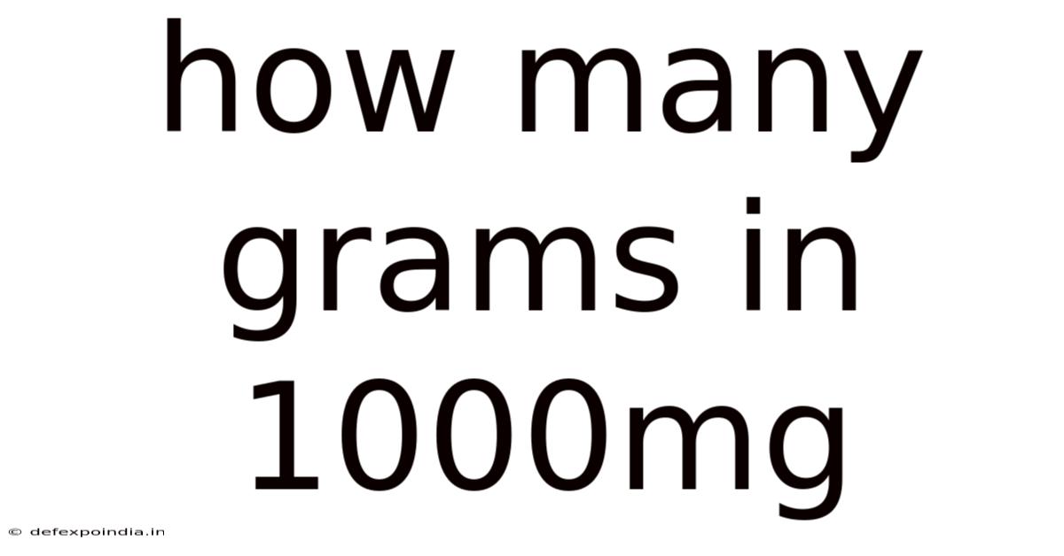 How Many Grams In 1000mg