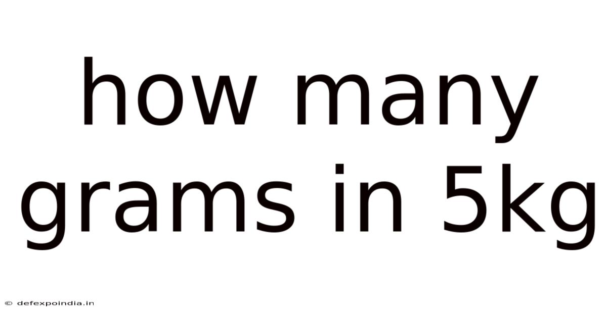 How Many Grams In 5kg