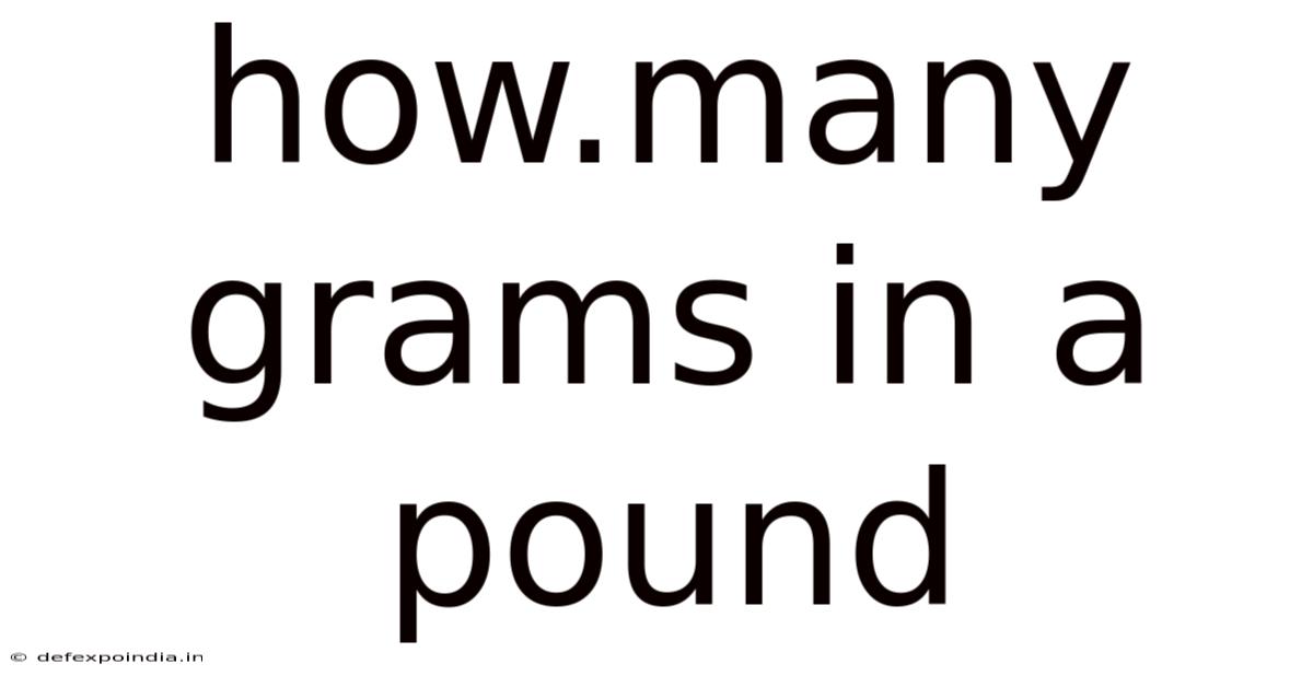 How.many Grams In A Pound