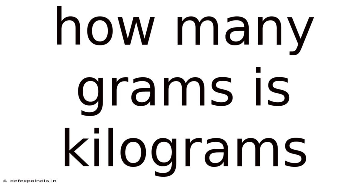 How Many Grams Is Kilograms