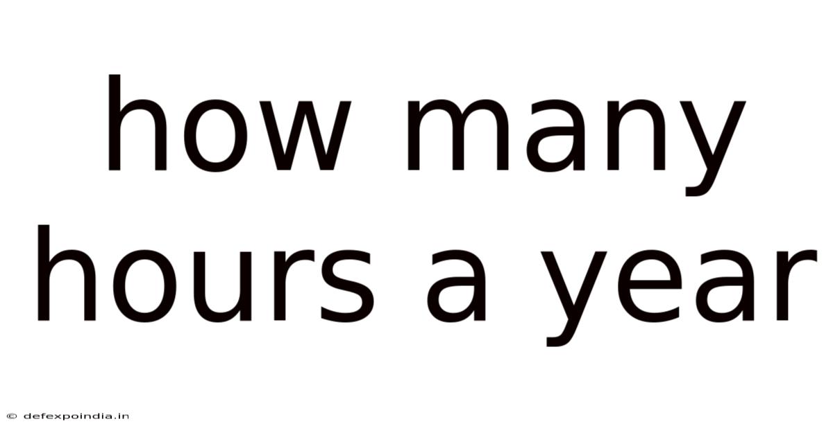 How Many Hours A Year