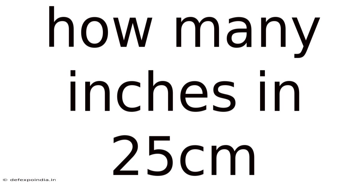 How Many Inches In 25cm