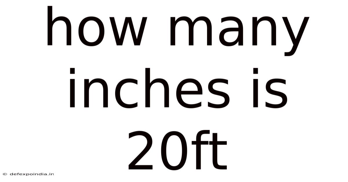 How Many Inches Is 20ft