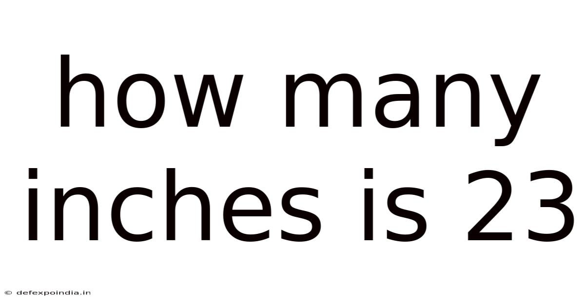 How Many Inches Is 23