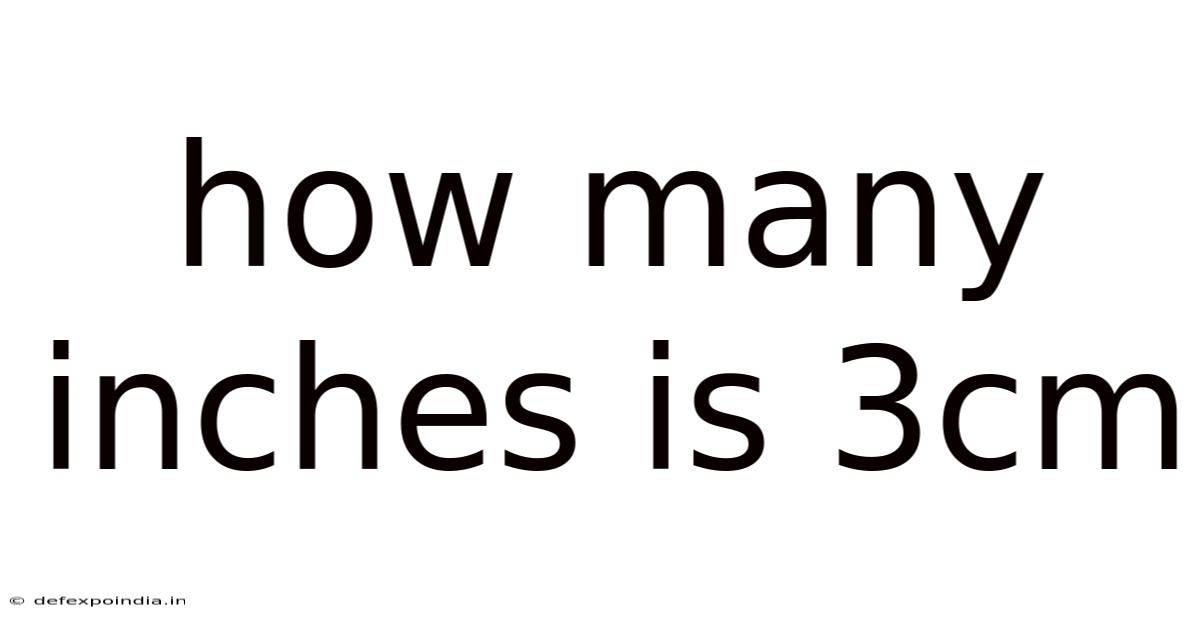 How Many Inches Is 3cm