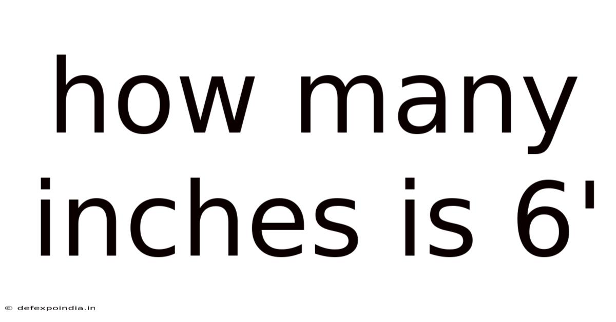 How Many Inches Is 6'