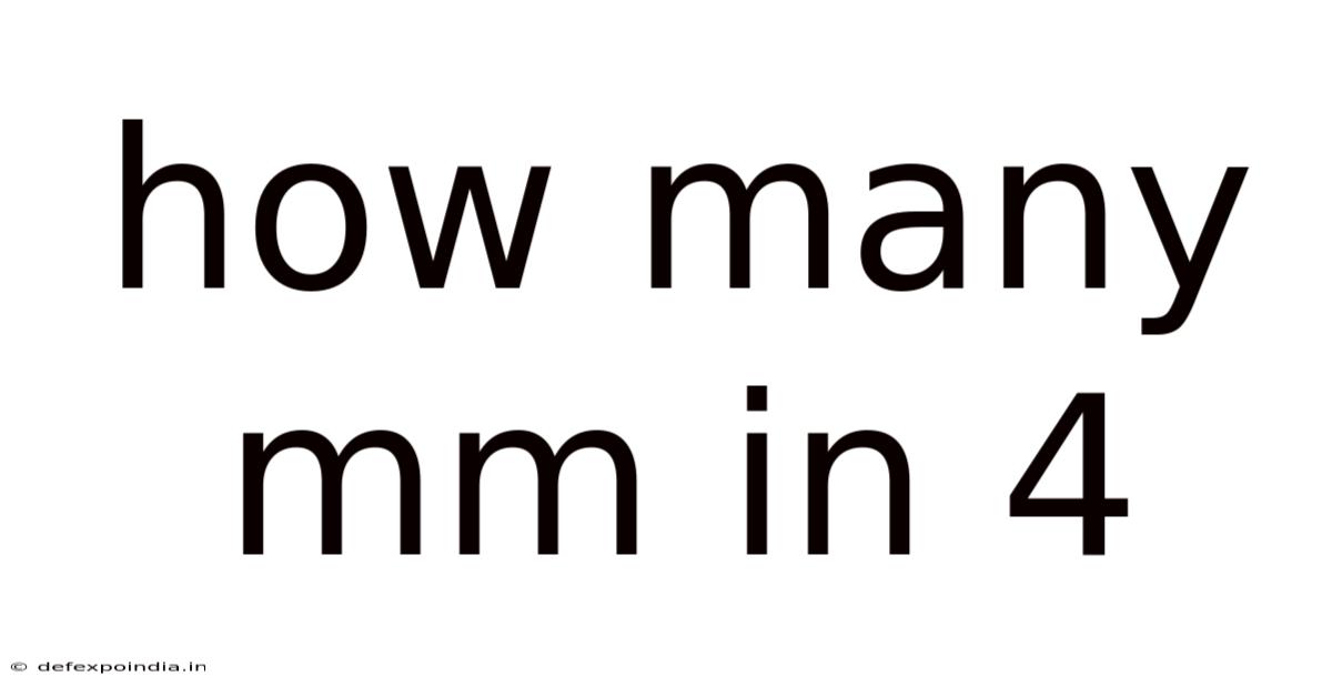 How Many Mm In 4