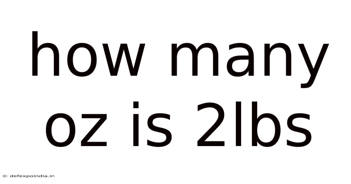 How Many Oz Is 2lbs