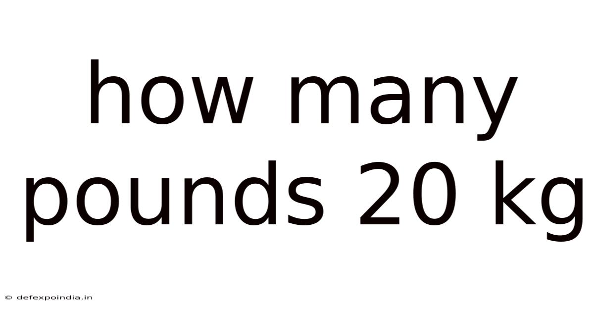 How Many Pounds 20 Kg