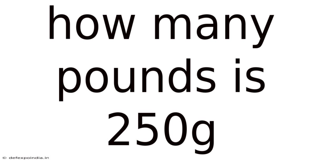 How Many Pounds Is 250g