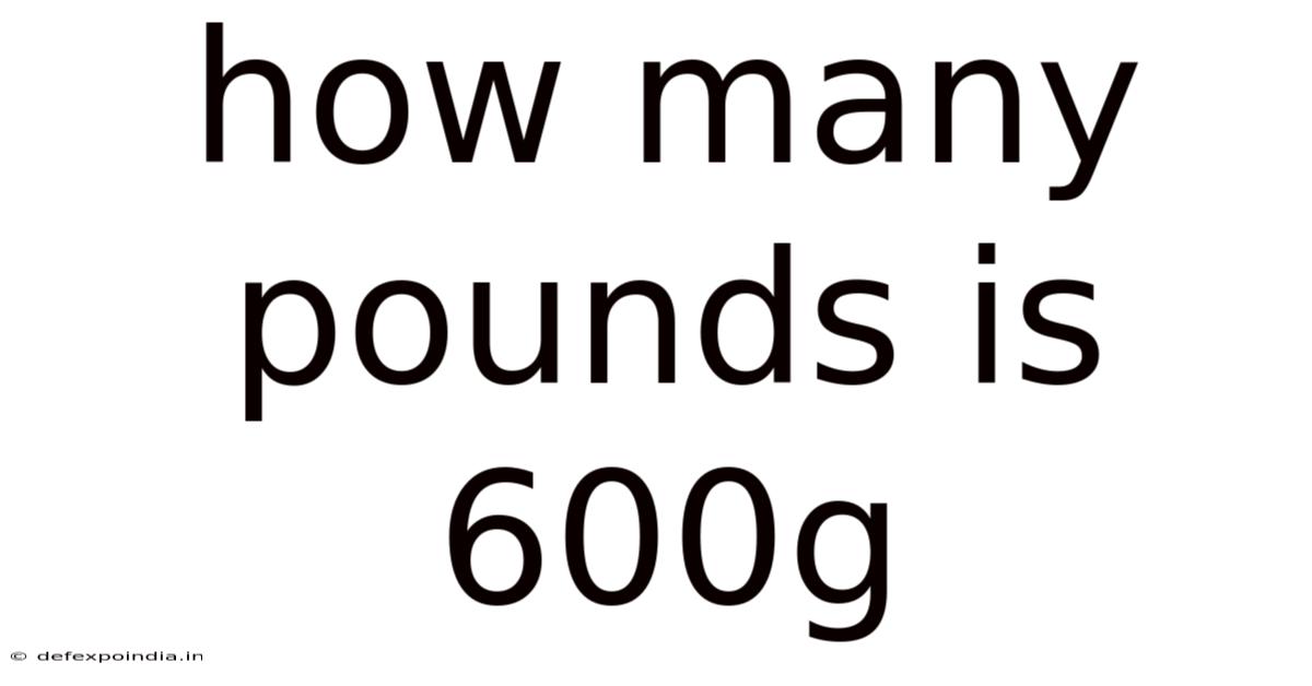 How Many Pounds Is 600g