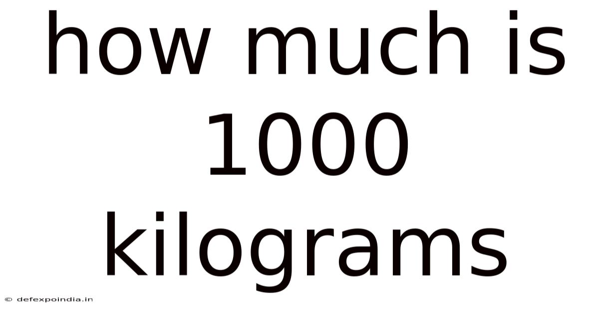 How Much Is 1000 Kilograms