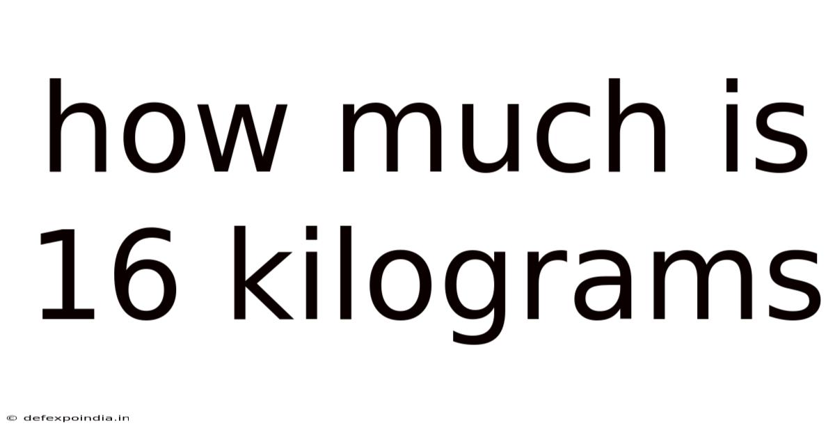 How Much Is 16 Kilograms