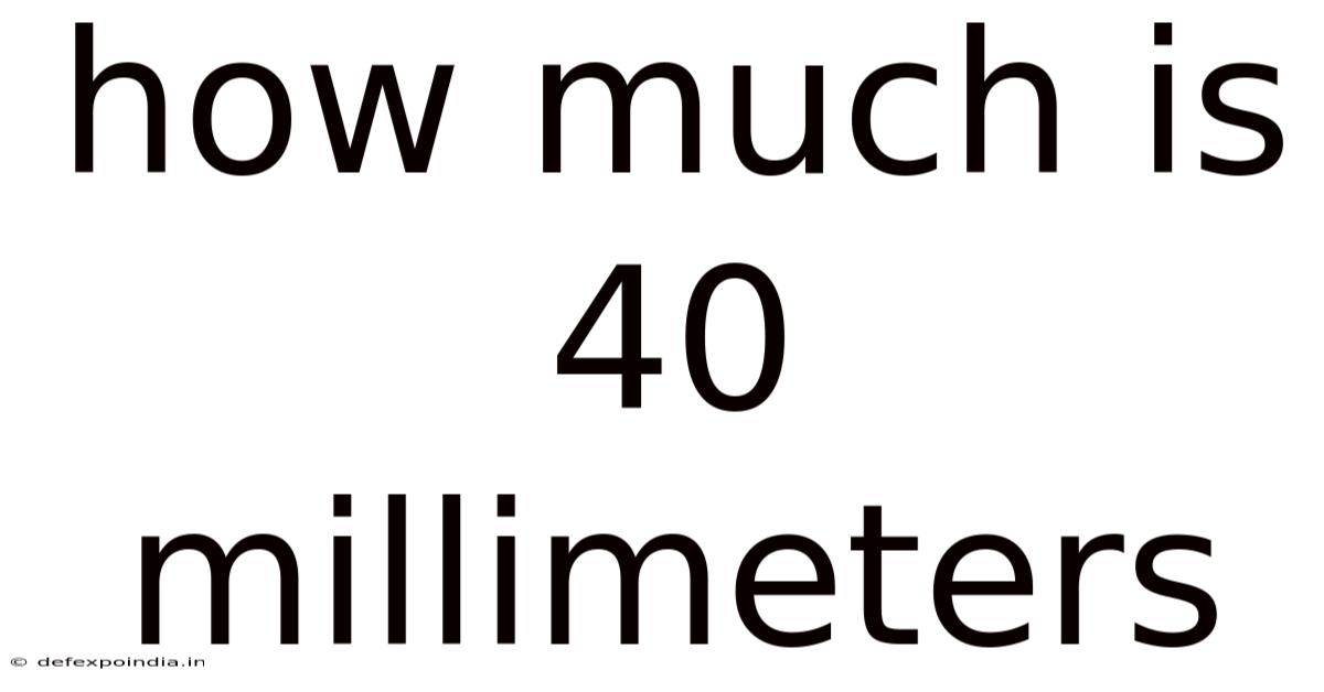 How Much Is 40 Millimeters