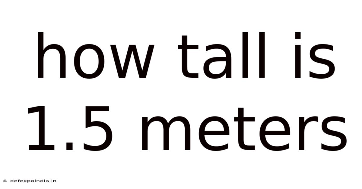 How Tall Is 1.5 Meters