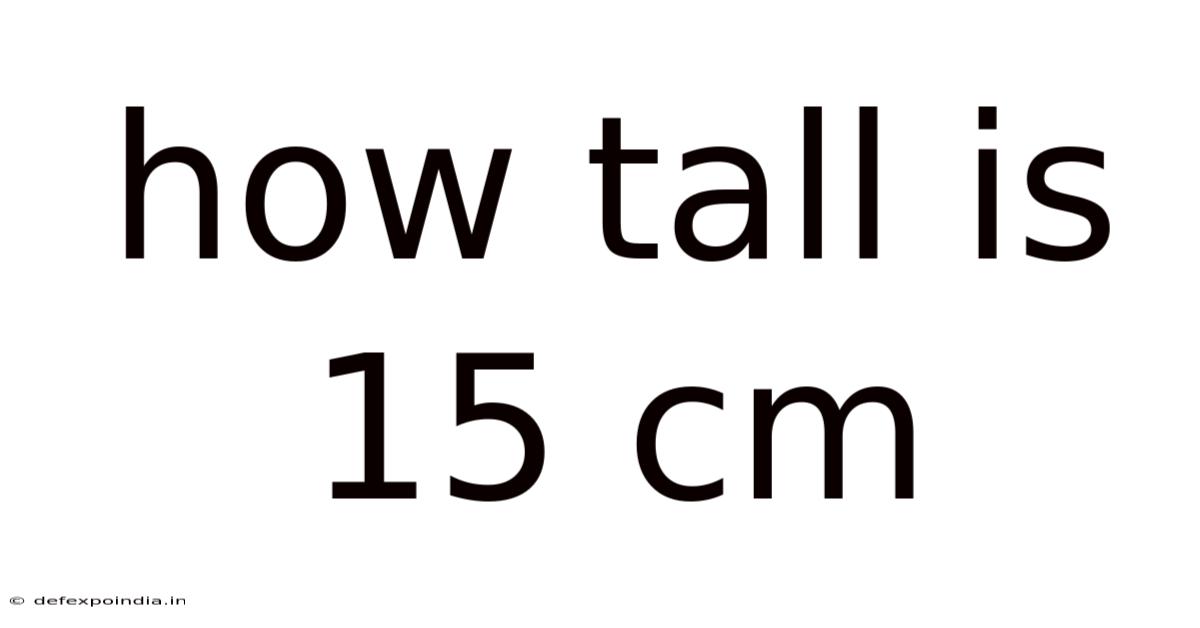 How Tall Is 15 Cm
