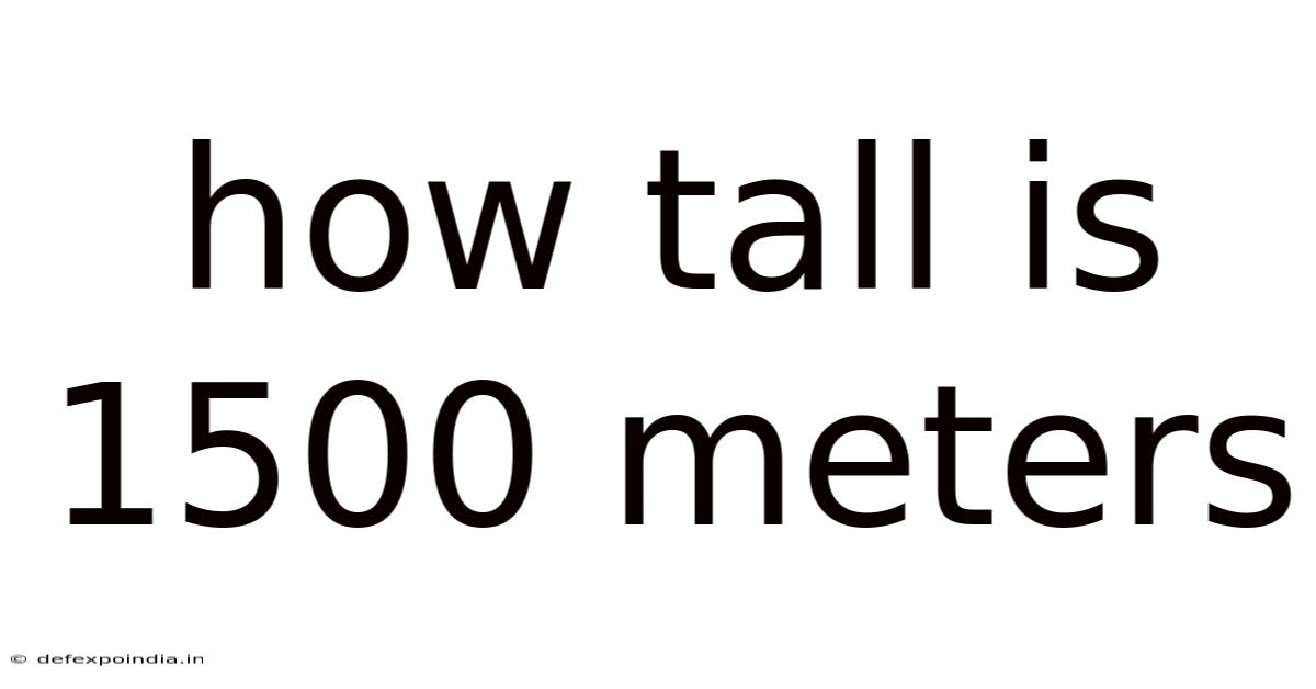 How Tall Is 1500 Meters