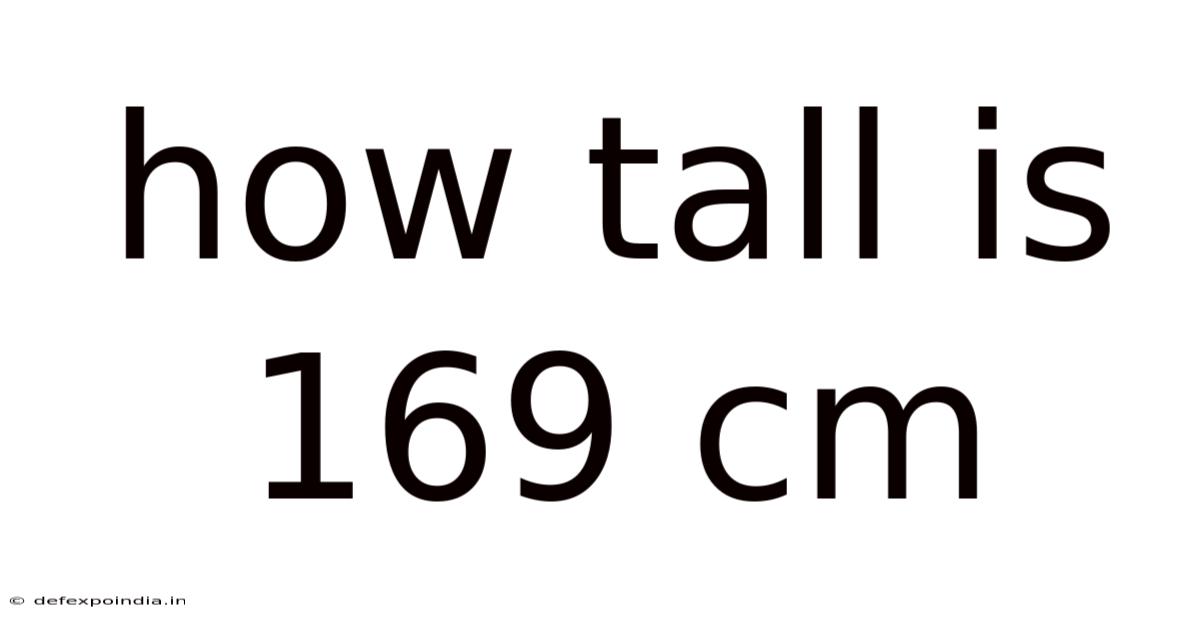 How Tall Is 169 Cm