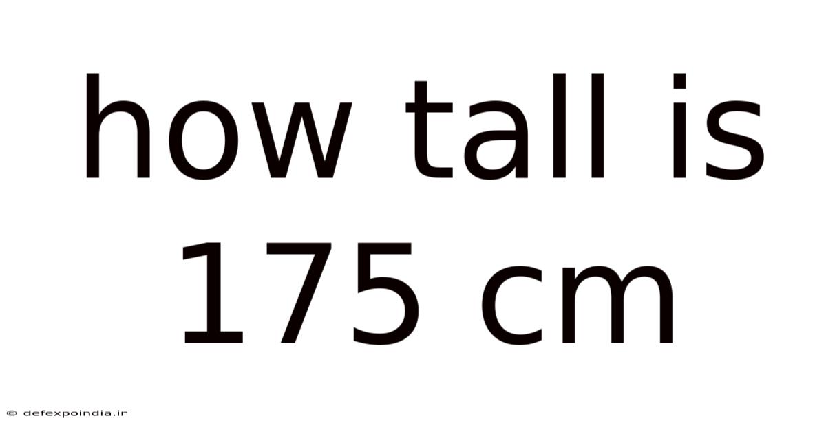 How Tall Is 175 Cm