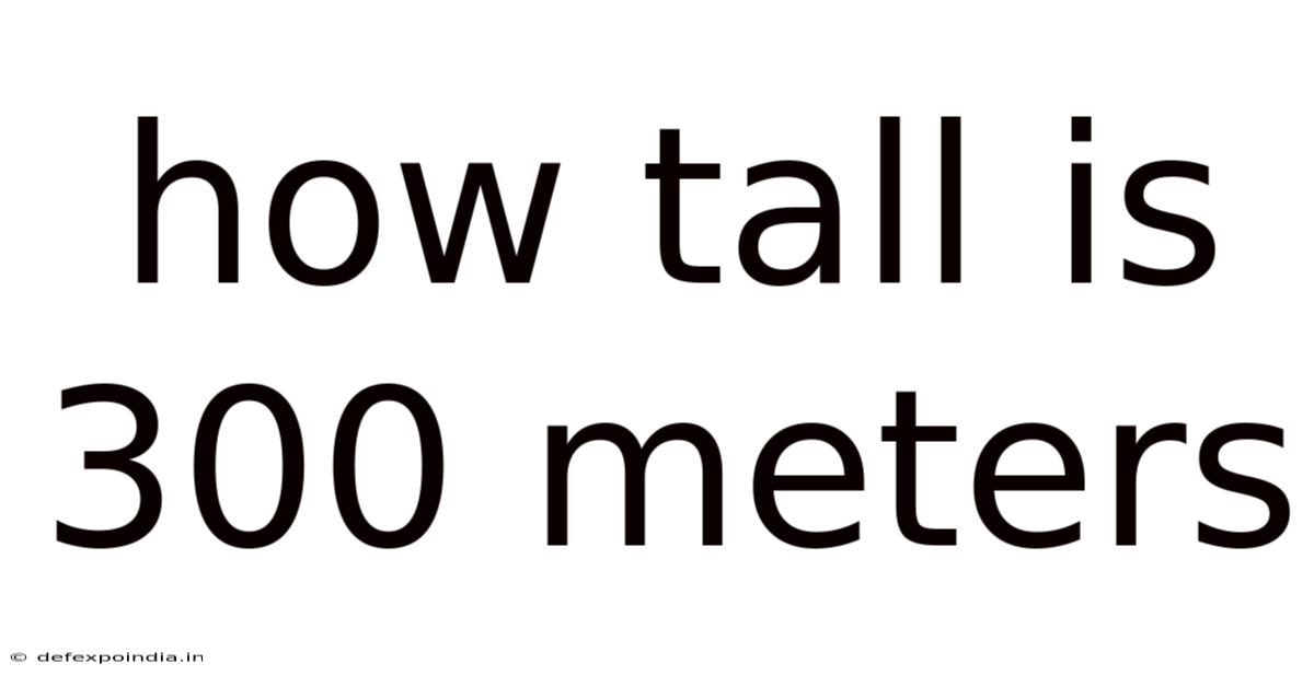How Tall Is 300 Meters