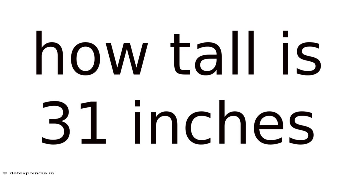 How Tall Is 31 Inches