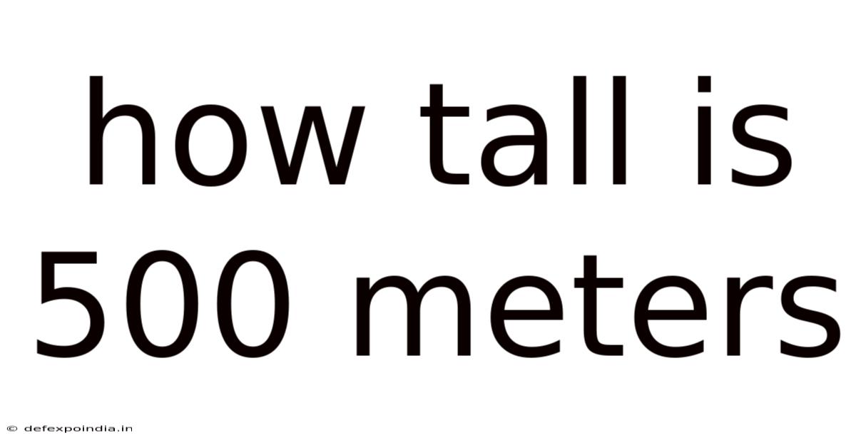 How Tall Is 500 Meters