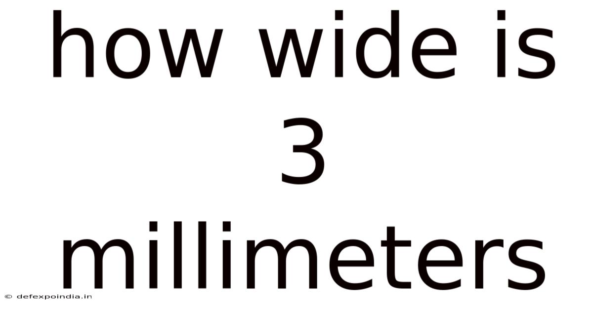 How Wide Is 3 Millimeters