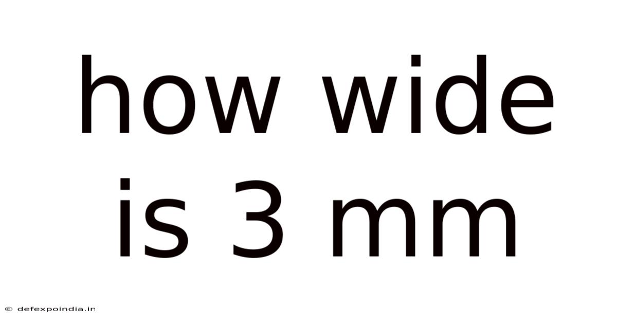 How Wide Is 3 Mm
