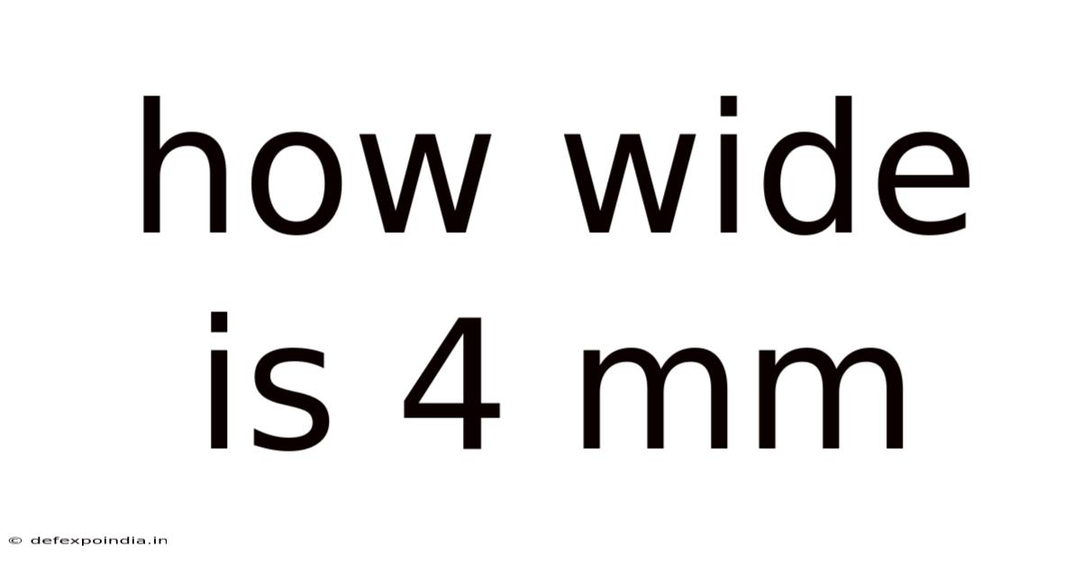 How Wide Is 4 Mm