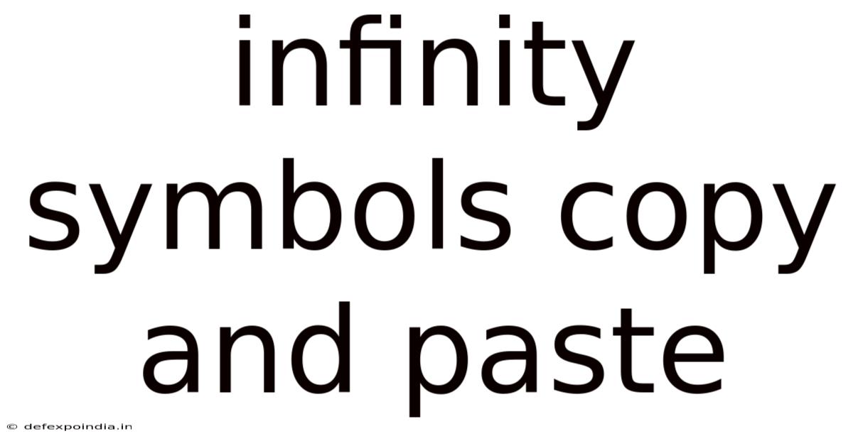 Infinity Symbols Copy And Paste