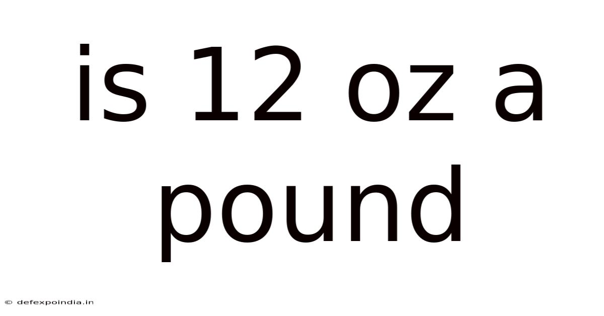 Is 12 Oz A Pound