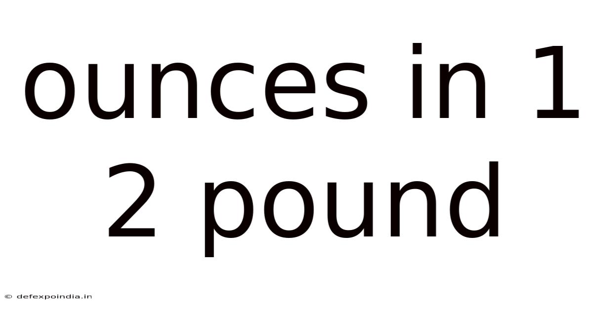 Ounces In 1 2 Pound