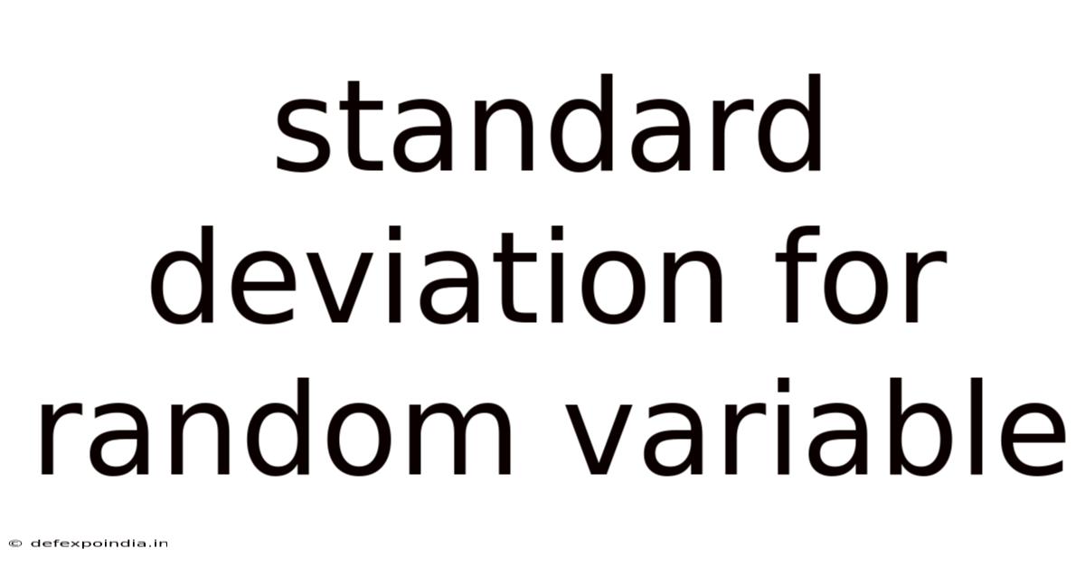Standard Deviation For Random Variable