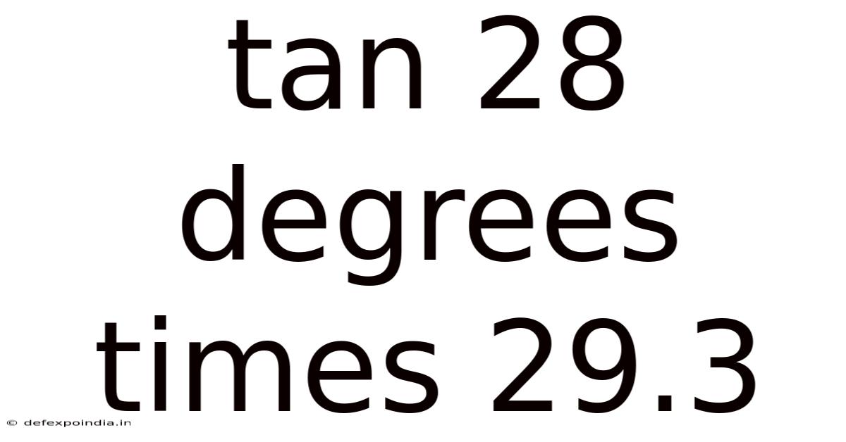 Tan 28 Degrees Times 29.3