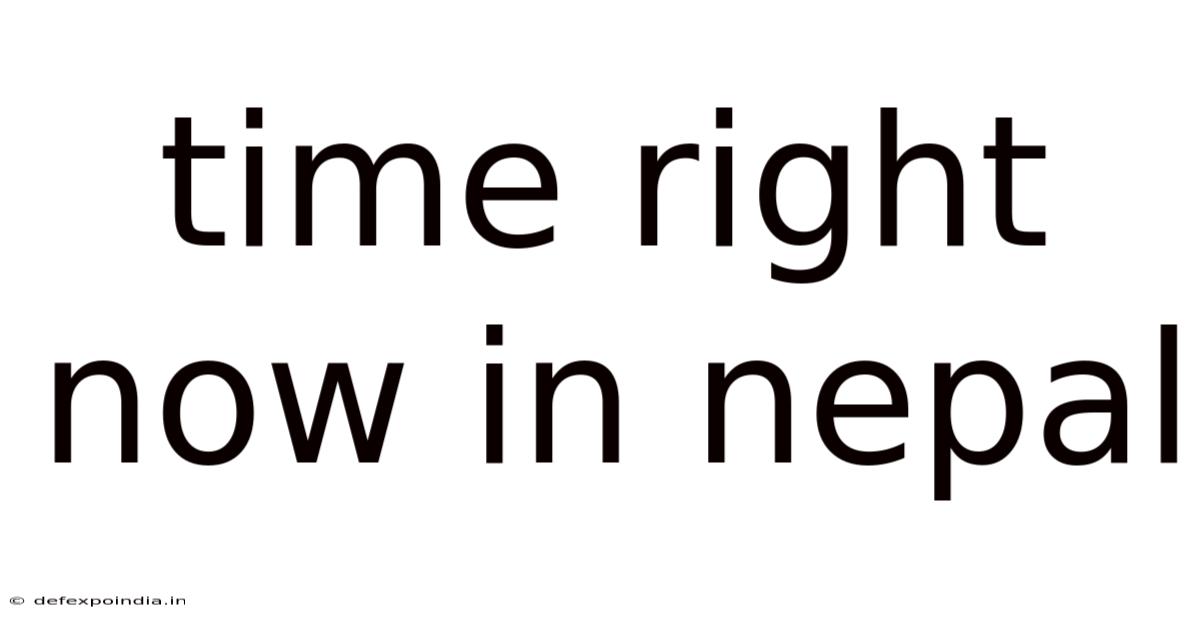 Time Right Now In Nepal