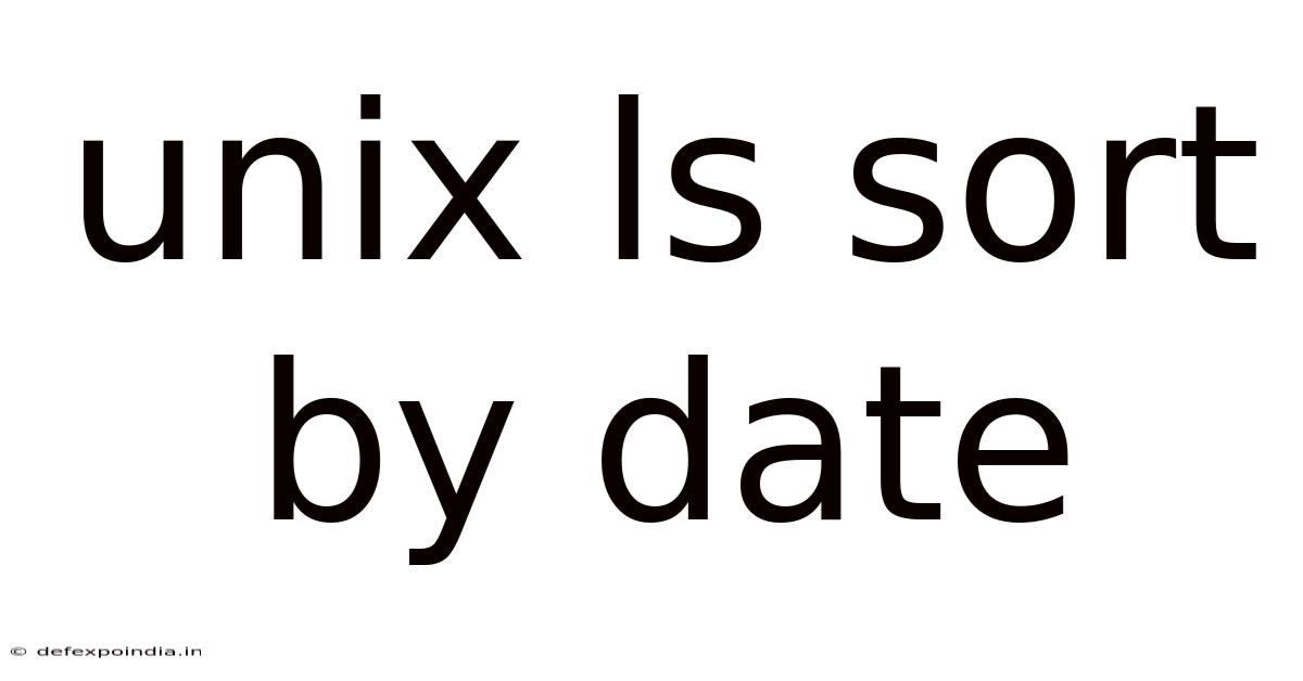 Unix Ls Sort By Date