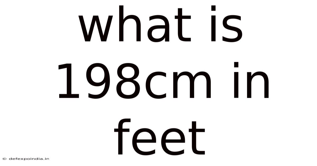 What Is 198cm In Feet