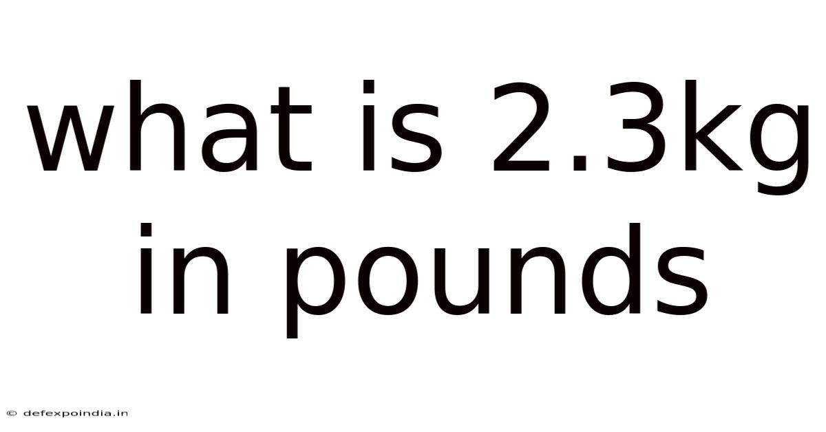 What Is 2.3kg In Pounds